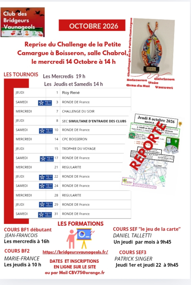 image - Agenda Octobre